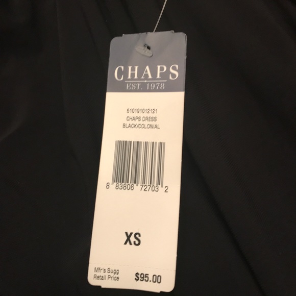 *CHAPS* NWT Women’s Black Sheath Dress- Sz XS - Picture 5 of 6